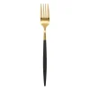 Fourchette en inox or et noir - barisa
