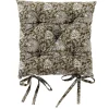 Galette de chaise carrée en coton vert 40x40cm - Joelle
