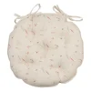 Galette de chaise ronde en coton beige d40cm - Lucile