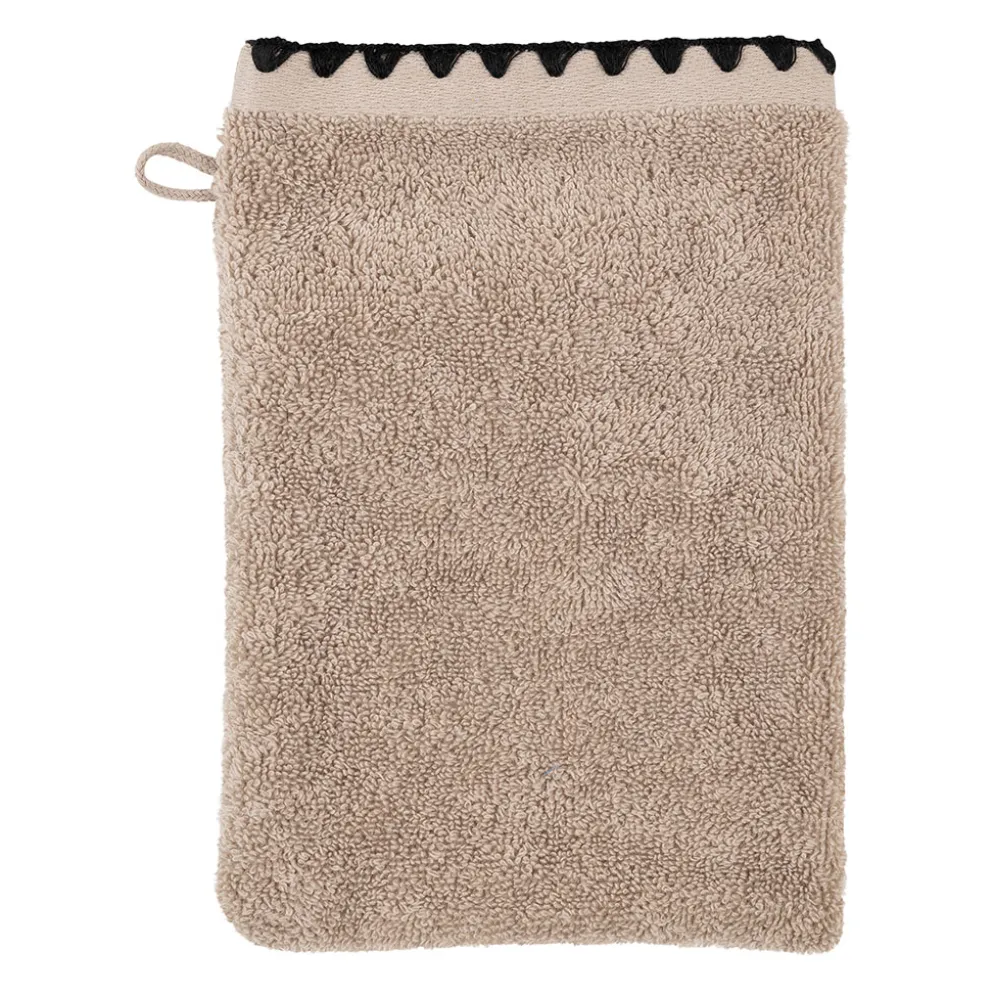 Gant de toilette en coton couleur lin 15x21cm - Issey