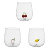 Gobelet fruit x3 en verre borosilicate 40cl - Colorea