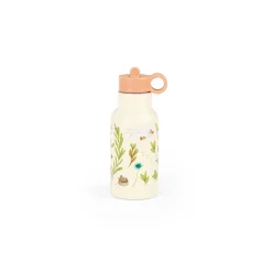 Gourde en acier inoxydable crème 35cl - Trois petits lapins