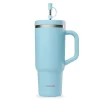 Gourde isotherme Travel Cup en inox bleu pastel 900ml