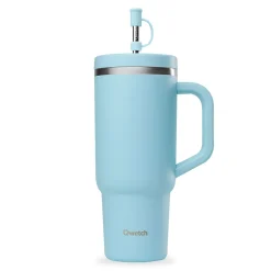Gourde isotherme Travel Cup en inox bleu pastel 900ml