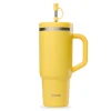 Gourde isotherme Travel Cup en inox jaune 900ml