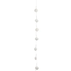 Guirlande 7 coquillages en coton et polyester écru l130cm - Eté A La Mer