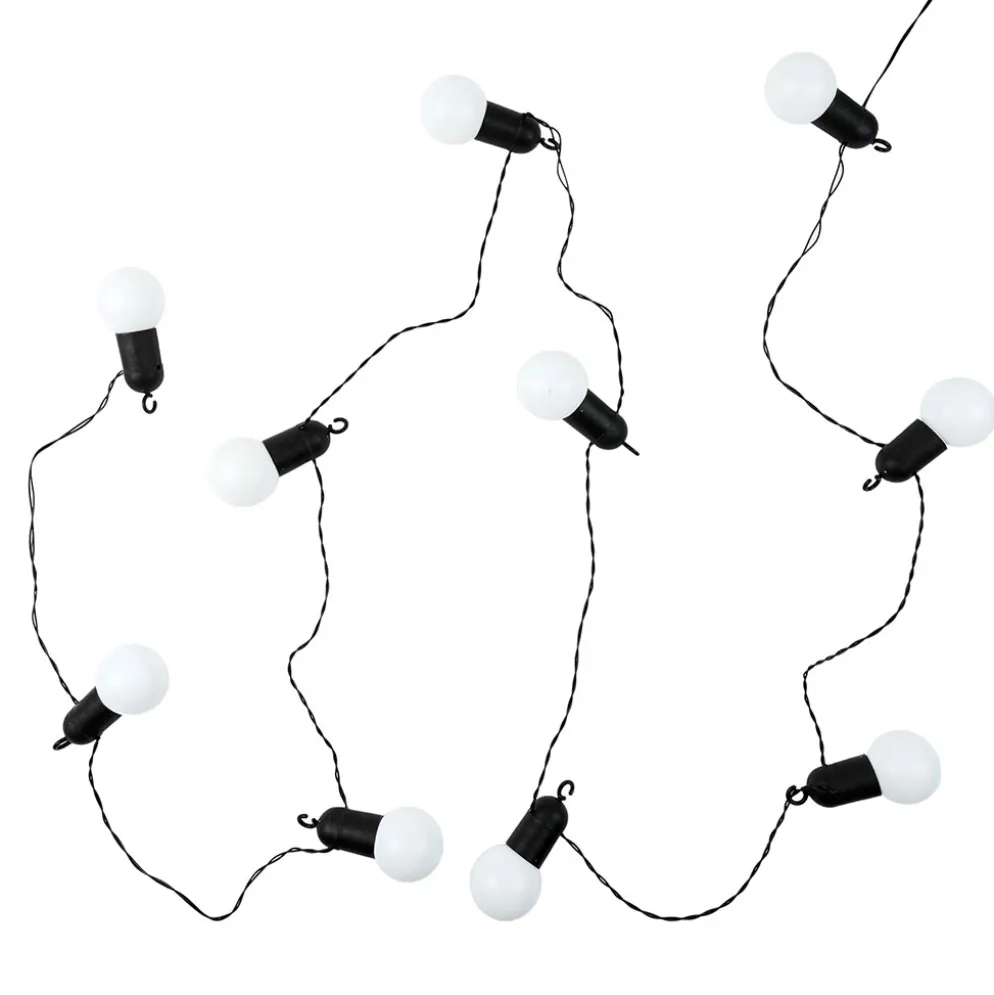 Guirlande extérieur et intérieur 10 leds câble noir 2.70m