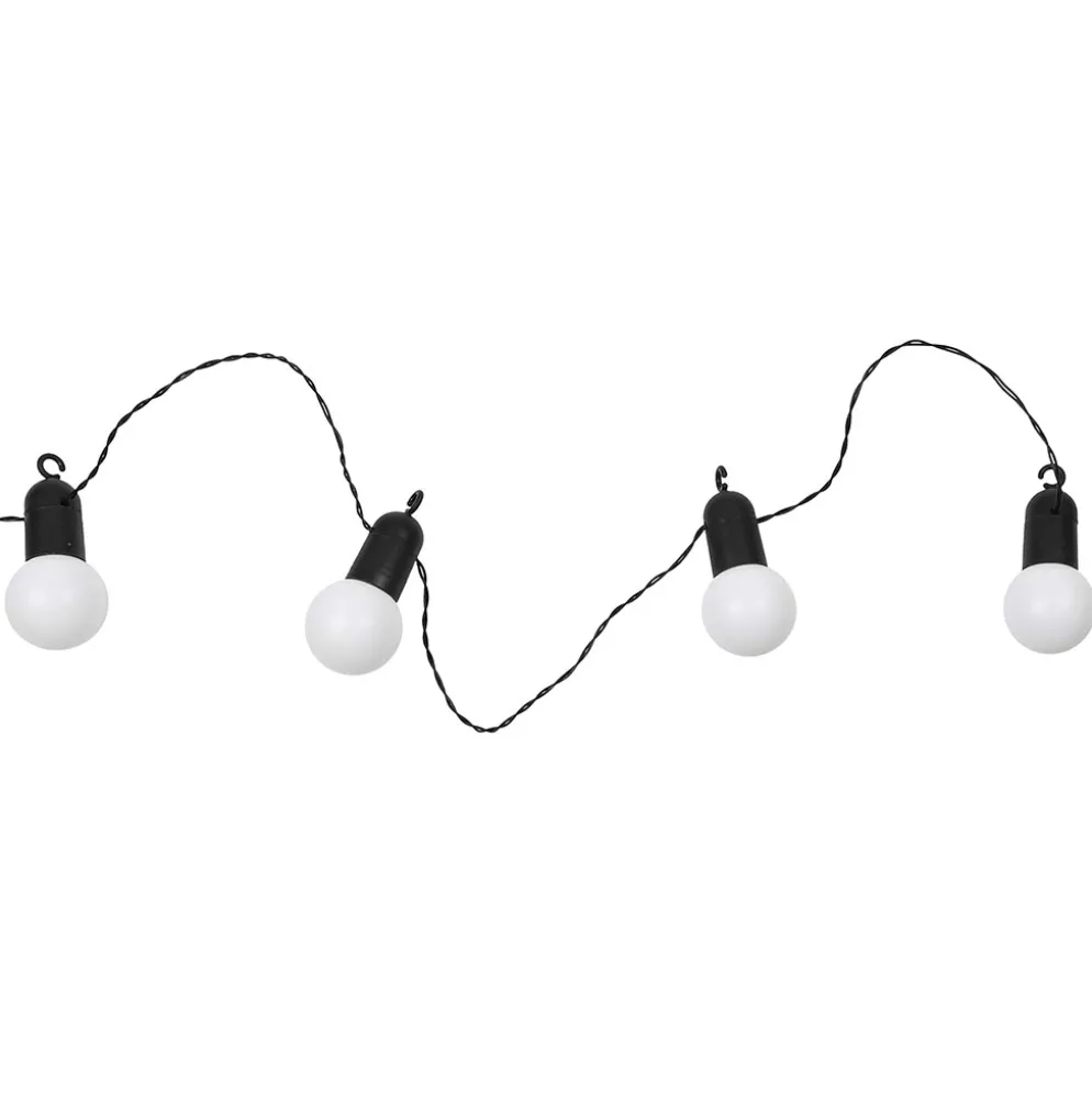 Guirlande solaire 20 leds câble noir 1.25m