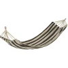 Hamac en coton rayé blanc et bleu 200x80cm