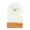 Horloge à poser en marbre blanc h16cm