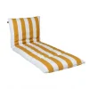 Housse de bain soleil rayé ocre et blanc 70x190cm - Riviera