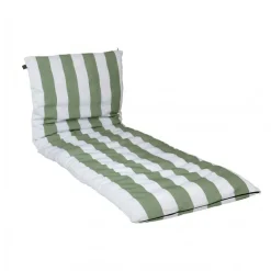 Housse de bain soleil rayé amande et blanc 70x190cm - Riviera