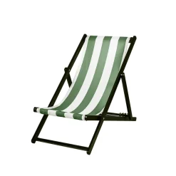Housse de chilienne rayée amande et blancu 44x144cm - Riviera