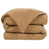 Housse de couette camel en gaze de coton 240x220cm - Gaia