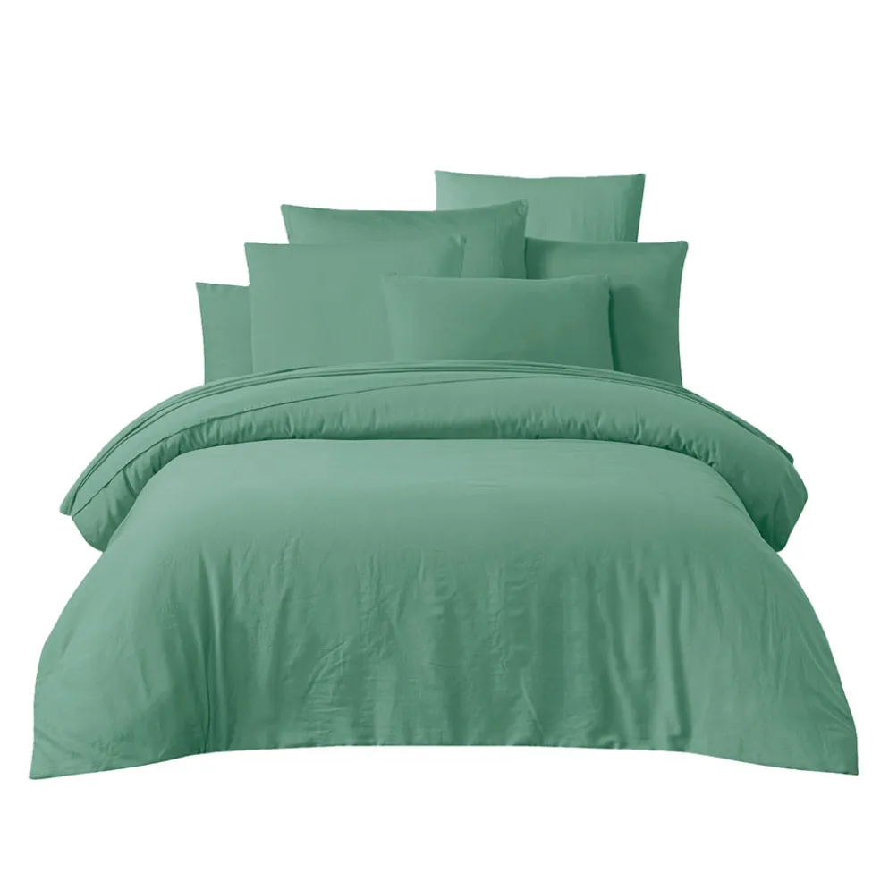 Housse de couette en coton céladon 240x220cm - Taloa