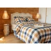 Housse de couette en flanelle de coton à carreaux 240x220cm - Basile
