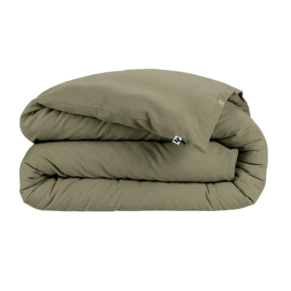 Housse de couette en flanelle romarin 240x220cm - Candice