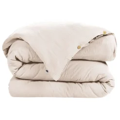 Housse de couette en gaze de coton unie pampa 260x240cm - Gaia