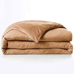 Housse de couette en lyocell camel 260x240cm - Lysandre