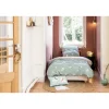 Housse de couette 140x200cm et 1 taie d'oreiller 60x60cm en coton - Pet papier