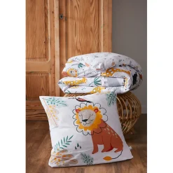 Housse de couette 140x200cm et 1 taie d'oreiller 60x60cm en coton - Savane