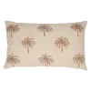 Housse de coussin brodée en coton écru 50x30cm - Nomadea