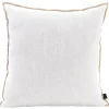 Housse de coussin chennai blanc 45x45cm en lin lave