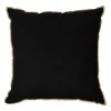 Housse de coussin chennai noir 45x45cm en lin lave