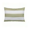 Housse de coussin d'extérieur rayé lin et blanc 40x60cm - Riviera