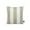 Housse de coussin d'extérieur rayé lin et blanc 45x45cm - Riviera