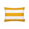 Housse de coussin d'extérieur rayé ocre et blanc 40x60cm - Riviera