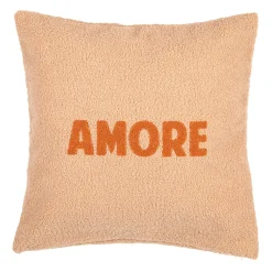 Housse de coussin en bouclettes nude 45x45cm - Funny