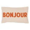 Housse de coussin en bouclettes ecru 50x30cm - Funny