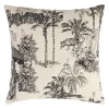 Housse de coussin en coton noir et écru 45x45cm - Mocoa
