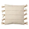 Housse de coussin en coton et jute écru 45x45cm - Kolore