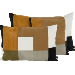 Housse de coussin en coton gold 50x80cm - Tamba