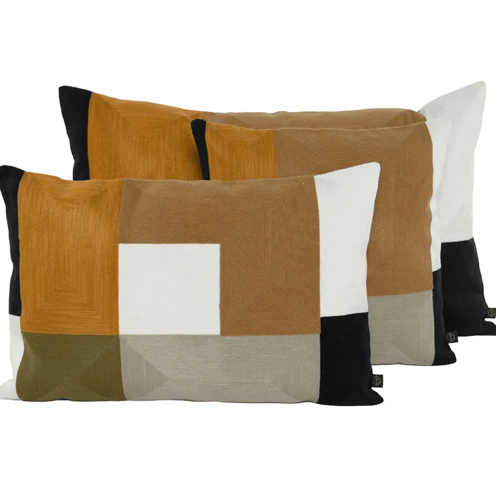 Housse de coussin en coton gold 50x80cm - Tamba