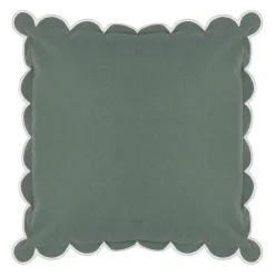 Housse de coussin en coton sauge 45x45cm - Nomadea