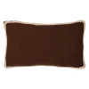 Housse de coussin en coton brun 50x30cm - Seguia