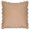 Housse de coussin en coton nude et brun 45x45cm - Nomadea