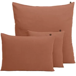 Housse de coussin en lin et coton mocaccino 40x60cm - Figari