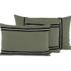 Housse de coussin en lin kaki 45x45cm - Skagen