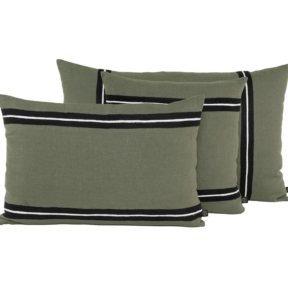 Housse de coussin en lin kaki 45x45cm - Skagen