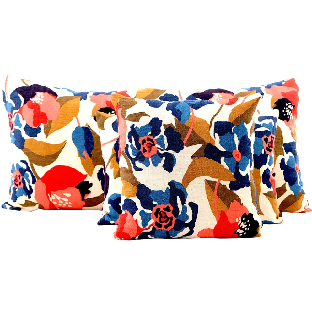 Housse de coussin en lin et coton encre 40x60cm - Ibiza