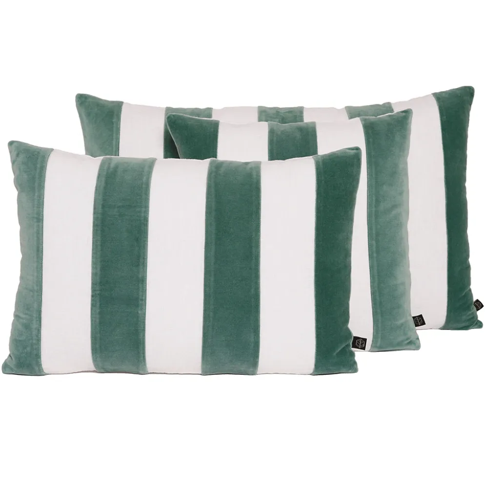 Housse de coussin en lin et coton céladon 45x45cm - Perth