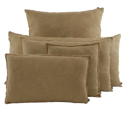 Housse de coussin en lin et coton gold 40x60cm - California