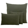 Housse de coussin en lin et coton kaki 40x60cm - Figari