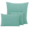 Housse de coussin en lin et coton céladon 45x45cm - Figari