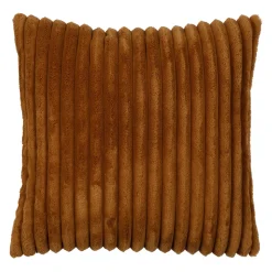 Housse de coussin en velours côtelé camel 45x45cm - Klosen