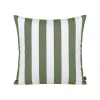 Housse de coussin extérieur rayée kaki 80x80cm - Riviera